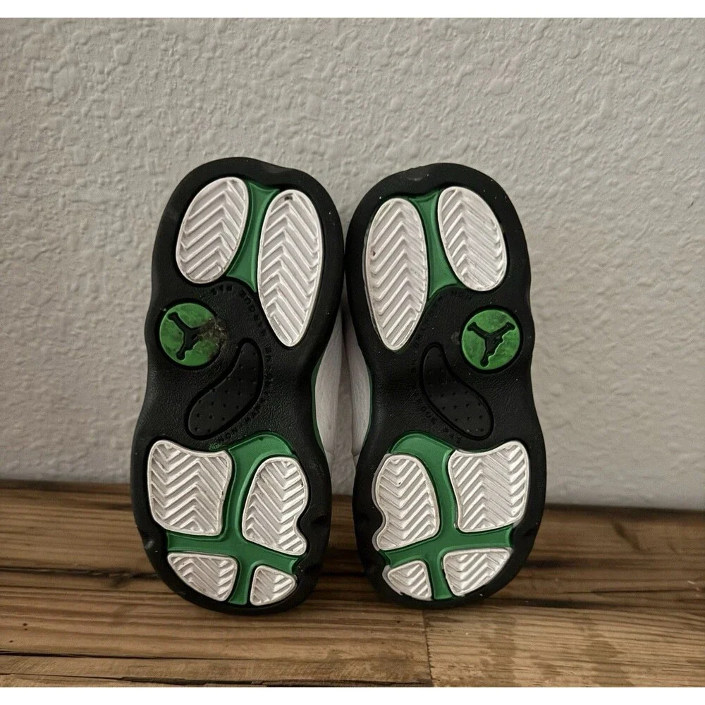 Nike Jordan 6 Rings Toddler White/Green 323420-131 Size 7C Lucky Green